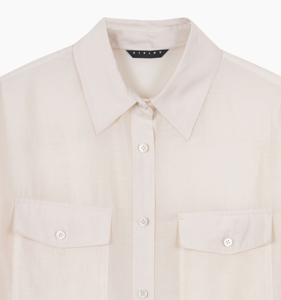 Camicia beige chiaro con tasche - sisley k camicie - Beige | Sisley K image number 3